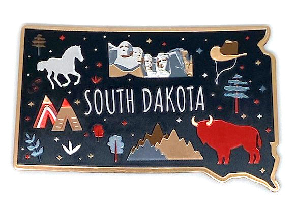 South Dakota Shaped Foil Magnet