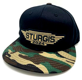 Sturgis Steel Wing Camo/Black Flat Bill Cap - 2024