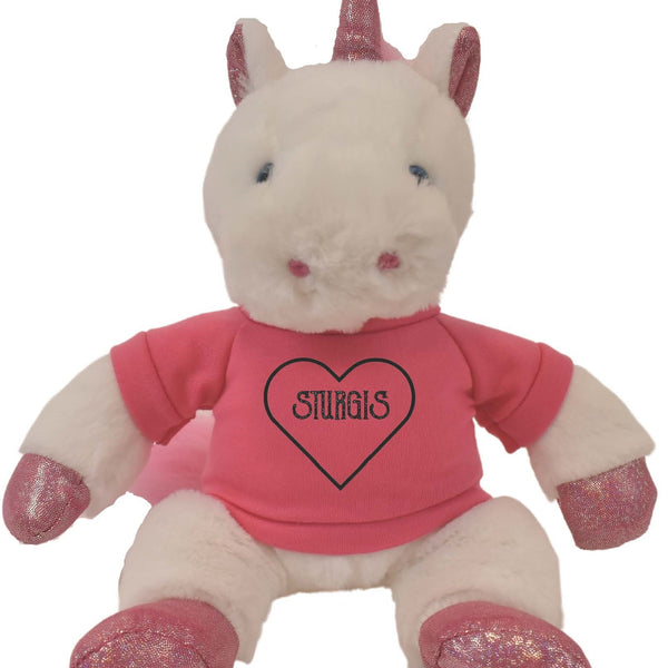 Sturgis Heart Unicorn Plush